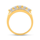 14K Yellow Gold Round Diamond Men's Wedding Channel Set Band Ring 2 Cttw - Splendid Jewellery