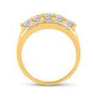 14K Yellow Gold Round Diamond Men's Wedding Channel Set Band Ring 2 Cttw - Splendid Jewellery