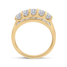 14K Yellow Gold Round Diamond Men's Wedding Channel Set Band Ring 3 Cttw - Splendid Jewellery