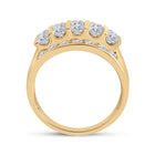 14K Yellow Gold Round Diamond Men's Wedding Channel Set Band Ring 3 Cttw - Splendid Jewellery
