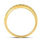 14K Yellow Gold Round Diamond Men's Wedding Machine Set Band Ring 1/2 Cttw - Splendid Jewellery
