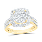 14K Yellow Gold Round Diamond Nke Ring 1 1/2 Cttw - Splendid Jewellery