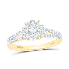 Load image into Gallery viewer, 14K Yellow Gold Round Diamond Nke Ring 1/2 Cttw - Splendid Jewellery
