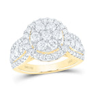 14K Yellow Gold Round Diamond Nke Ring 2 Cttw - Splendid Jewellery