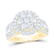 Load image into Gallery viewer, 14K Yellow Gold Round Diamond Nke Ring 2 Cttw - Splendid Jewellery