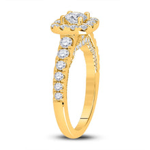Load image into Gallery viewer, 14K Yellow Gold Round Diamond Single Halo Engagement Ring 1 1/2 Cttw - Splendid Jewellery