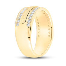 Load image into Gallery viewer, 14K Yellow Gold Round Diamond Single Row Men's Band 3/4 Cttw - Splendid Jewellery