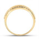 14K Yellow Gold Round Diamond Single Row Men's Band 3/4 Cttw - Splendid Jewellery