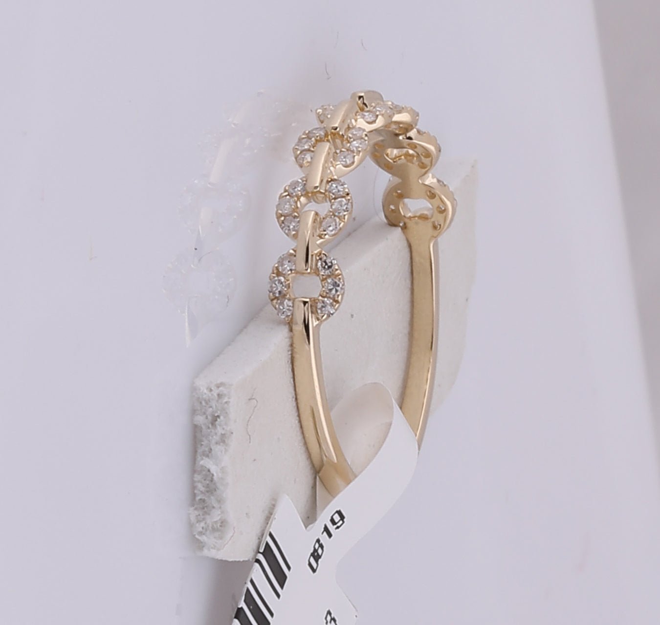 14K Yellow Gold Round Diamond Stackable Band 1/6 Cttw - Splendid Jewellery