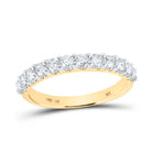 14K Yellow Gold Round Diamond Women's Band 3/4 Cttw - Splendid Jewellery
