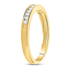 14K Yellow Gold Round Diamond Women's Channel Set Wedding Band 1/6 Cttw - Splendid Jewellery