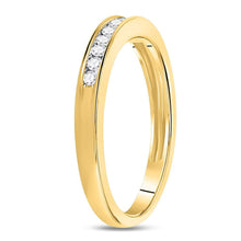 Load image into Gallery viewer, 14K Yellow Gold Round Diamond Women's Channel Set Wedding Band 1/6 Cttw - Splendid Jewellery