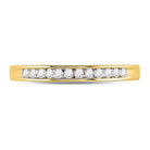 14K Yellow Gold Round Diamond Women's Channel Set Wedding Band 1/6 Cttw - Splendid Jewellery