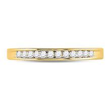 Load image into Gallery viewer, 14K Yellow Gold Round Diamond Women's Channel Set Wedding Band 1/6 Cttw - Splendid Jewellery