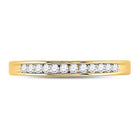 14K Yellow Gold Round Diamond Women's Channel Set Wedding Band 1/6 Cttw - Splendid Jewellery