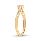 14K Yellow Gold Round Diamond Women's Cluster Bridal Wedding Engagement Ring 1/4 Cttw - Splendid Jewellery