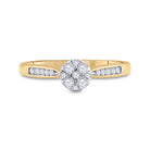 14K Yellow Gold Round Diamond Women's Cluster Bridal Wedding Engagement Ring 1/4 Cttw - Splendid Jewellery