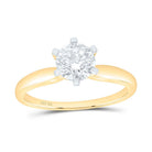 14K Yellow Gold Round Diamond Women's I1 Jk Solitaire Bridal Wedding Engagement Ring 1 Cttw - Splendid Jewellery