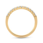 14K Yellow Gold Round Diamond Women's Machine Set Wedding Band 1/4 Cttw - Splendid Jewellery