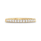 14K Yellow Gold Round Diamond Women's Machine Set Wedding Band 1/4 Cttw - Splendid Jewellery