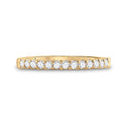 14K Yellow Gold Round Diamond Women's Machine Set Wedding Band 1/4 Cttw - Splendid Jewellery