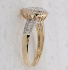 14K Yellow Gold Round Diamond Women's Pear Cluster Bridal Wedding Engagement Ring 3/4 Cttw - Splendid Jewellery