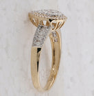 14K Yellow Gold Round Diamond Women's Pear Cluster Bridal Wedding Engagement Ring 3/4 Cttw - Splendid Jewellery