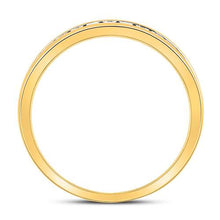 Load image into Gallery viewer, 14K Yellow Gold Round Diamond Women's Single Row Comfort Wedding Band 1/4 Cttw - Splendid Jewellery