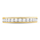 14K Yellow Gold Round Diamond Women's Single Row Wedding Band 1/2 Cttw - Splendid Jewellery