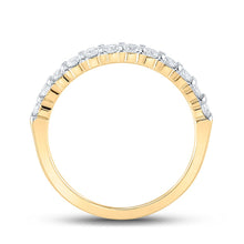Load image into Gallery viewer, 14K Yellow Gold Round Diamond Women's Single Row Wedding Band 1/2 Cttw - Splendid Jewellery