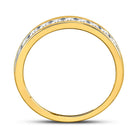 14K Yellow Gold Round Diamond Women's Single Row Wedding Band 1/2 Cttw - Splendid Jewellery
