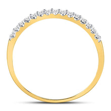 Load image into Gallery viewer, 14K Yellow Gold Round Diamond Women's Slender Stackable Wedding Band 1/6 Cttw - Splendid Jewellery