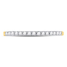Load image into Gallery viewer, 14K Yellow Gold Round Diamond Women's Slender Stackable Wedding Band 1/6 Cttw - Splendid Jewellery
