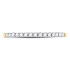 14K Yellow Gold Round Diamond Women's Slender Stackable Wedding Band 1/6 Cttw - Splendid Jewellery