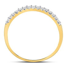 Load image into Gallery viewer, 14K Yellow Gold Round Diamond Women's Slender Stackable Wedding Band 1/6 Cttw - Splendid Jewellery