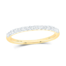 Load image into Gallery viewer, 14K Yellow Gold Round Diamond Women's Slender Stackable Wedding Band 1/6 Cttw - Splendid Jewellery