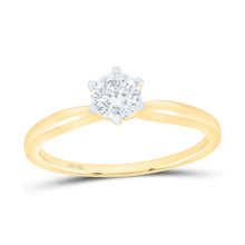 Load image into Gallery viewer, 14K Yellow Gold Round Diamond Women's Solitaire Bridal Wedding Engagement Ring 1/2 Cttw - Splendid Jewellery
