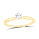 14K Yellow Gold Round Diamond Women's Solitaire Bridal Wedding Engagement Ring 1/4 Cttw - Splendid Jewellery