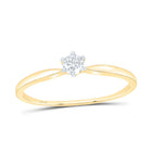 14K Yellow Gold Round Diamond Women's Solitaire Bridal Wedding Engagement Ring 1/6 Cttw - Splendid Jewellery