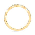 14K Yellow Gold Round Diamond Women's Twist Stackable Band Ring 1/4 Cttw - Splendid Jewellery