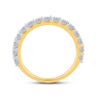 14K Yellow Gold Round Diamond Women's Wedding Anniversary Band 1 Cttw - Splendid Jewellery