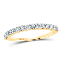 Load image into Gallery viewer, 14K Yellow Gold Round Diamond Women's Wedding Anniversary Band 1/2 Cttw - Splendid Jewellery