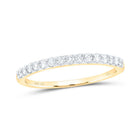 14K Yellow Gold Round Diamond Women's Wedding Anniversary Band 1/4 Cttw - Splendid Jewellery