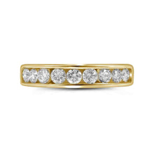 Load image into Gallery viewer, 14K Yellow Gold Round Diamond Women's Wedding Channel Set Band 1 Cttw - Splendid Jewellery