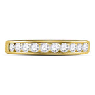 14K Yellow Gold Round Diamond Women's Wedding Channel Set Band 1/2 Cttw - Splendid Jewellery