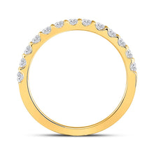 Load image into Gallery viewer, 14K Yellow Gold Round Diamond Women's Wedding Single Row Band 1/2 Cttw - Splendid Jewellery