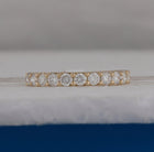 14K Yellow Gold Round Diamond Women's Wedding Single Row Band 3/4 Cttw - Splendid Jewellery