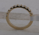 14K Yellow Gold Round Diamond Women's Wedding Single Row Band 3/4 Cttw - Splendid Jewellery