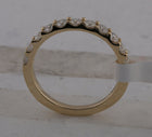 14K Yellow Gold Round Diamond Women's Wedding Single Row Band 3/4 Cttw - Splendid Jewellery