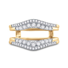 Load image into Gallery viewer, 14K Yellow Gold Round Diamond Women's Wrap Ring Guard Enhancer 1/2 Cttw - Splendid Jewellery